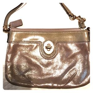 Coach gold wristlet